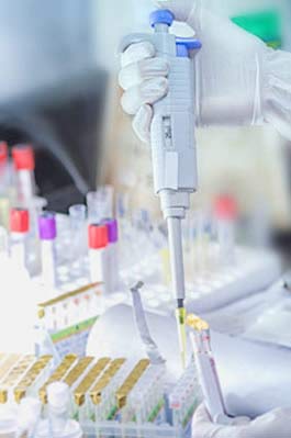 Laboratory equipment being used